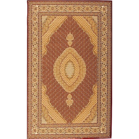 Palacedesigns 5 x 8 ft. Red & Beige Medallion Area Rug PA3093639